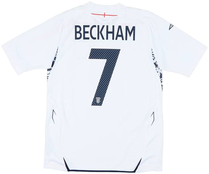 2007-09 England Home Shirt Beckham #7 - 7/10 - (M)