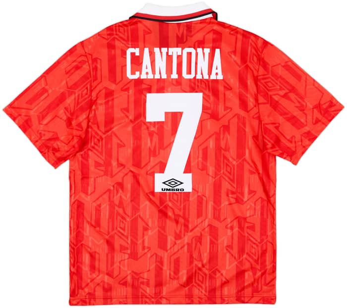 1992-94 Manchester United Home Shirt Cantona #7 - 9/10 - (M)