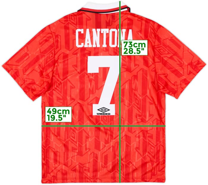 1992-94 Manchester United Home Shirt Cantona #7 - 9/10 - (M)