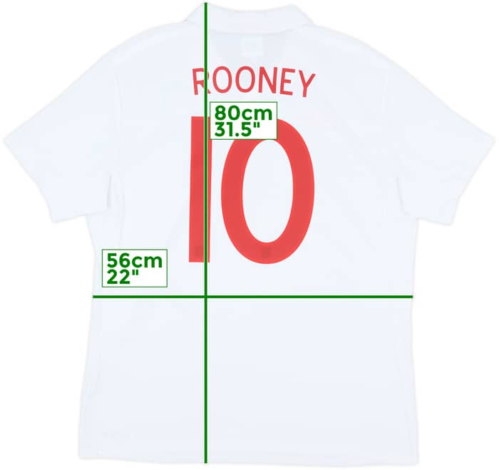 2009-10 England 'South Africa' Home Shirt Rooney #10 - 9/10 - (L)
