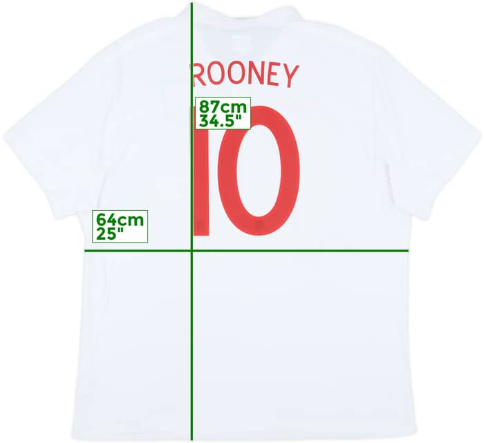 2009-10 England Home Shirt Rooney #10 - 9/10 - (3XL)
