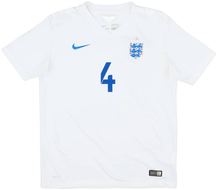 2014-15 England Home Shirt Gerrard #4 - 8/10 - (XL.Boys)