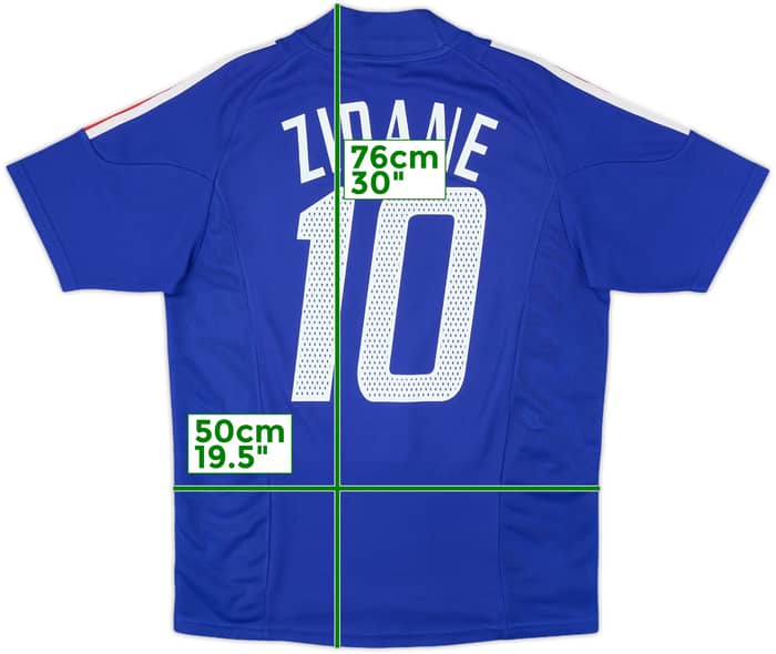 2002-04 France Home Shirt Zidane #10 - 6/10 - (S)