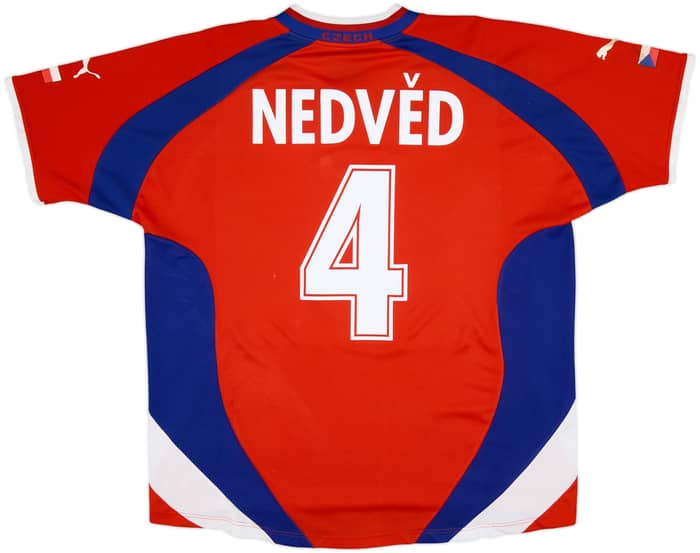 2000-02 Czech Republic Basic Home Shirt Nedved #4 - 6/10 - (XL)