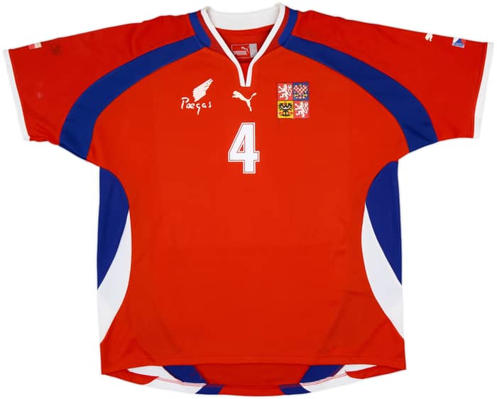 2000-02 Czech Republic Basic Home Shirt Nedved #4 - 6/10 - (XL)