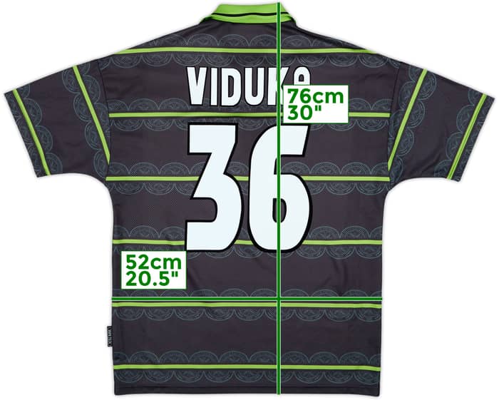 1998-99 Celtic Away Shirt Viduka #36 - 8/10 - (M)