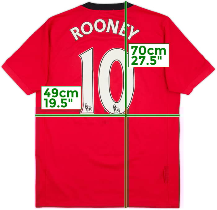 2009-10 Manchester United Home Shirt Rooney #10 - 6/10 - (S)