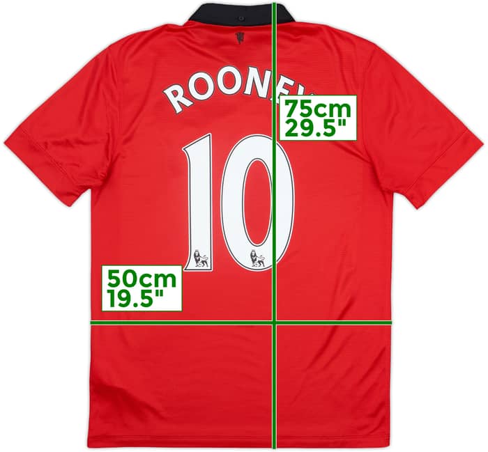 2013-14 Manchester United Home Shirt Rooney #10 - 7/10 - (M)