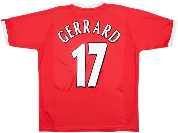 2001-03 Liverpool CL Shirt Gerrard #17 - 6/10 - (L)