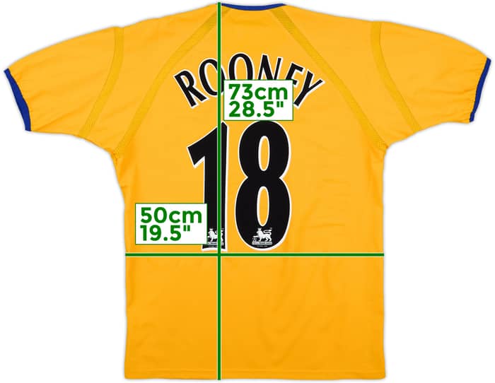 2003-04 Everton Away Shirt Rooney #18 - 8/10 - (S)