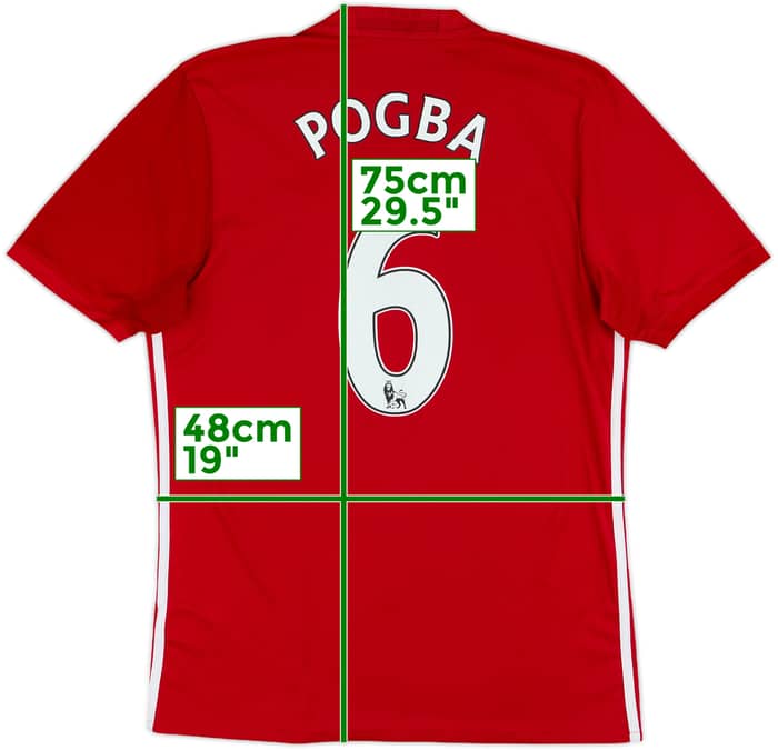 2016-17 Manchester United Home Shirt Pogba #6 - 5/10 - (M)