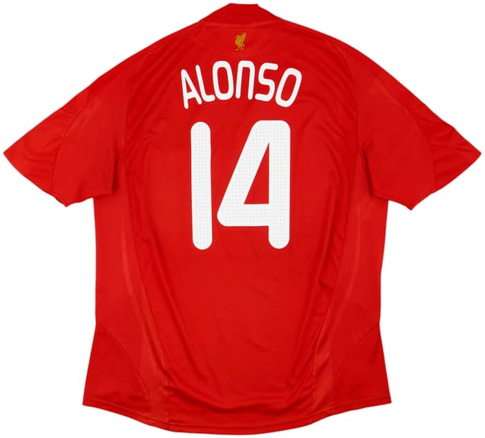 2008-10 Liverpool Home Shirt Alonso #14 - 6/10 - (XL)