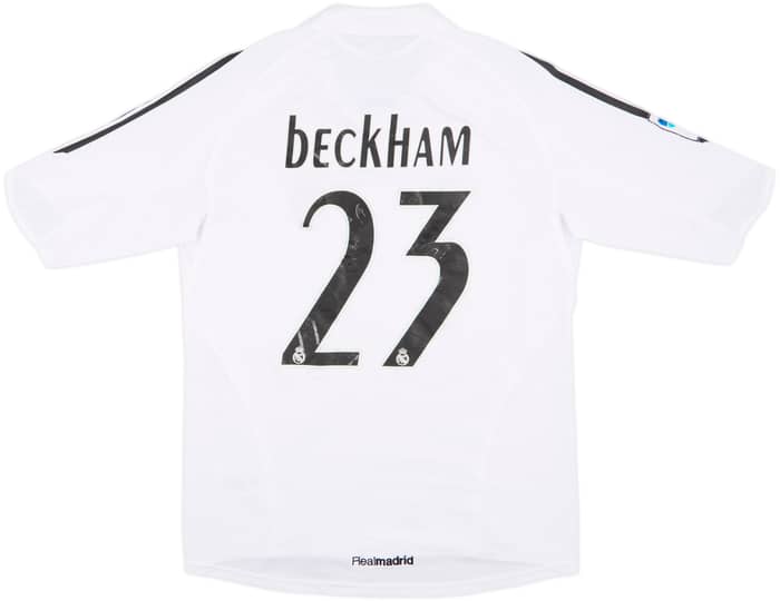 2005-06 Real Madrid Home Shirt Beckham #23 - 7/10 - (M)