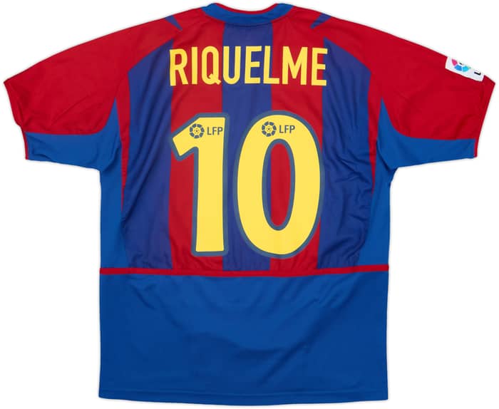 2002-03 Barcelona Home Shirt Riquelme #10 - 8/10 - (XL.Boys)