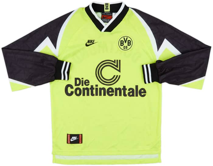 1995-96 Borussia Dortmund Home L/S Shirt - 7/10 - (S)