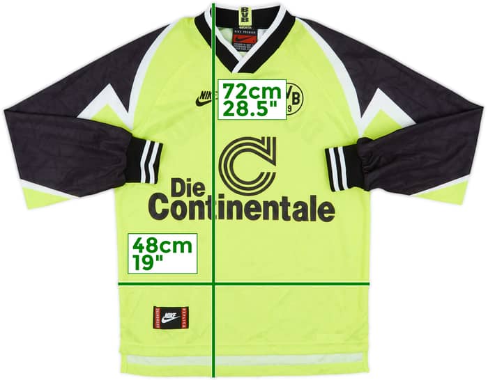 1995-96 Borussia Dortmund Home L/S Shirt - 7/10 - (S)