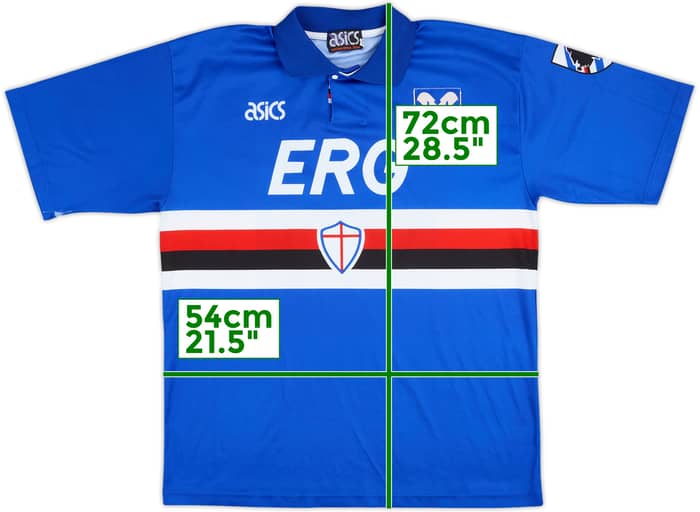 1992-94 Sampdoria Home Shirt #2 - 4/10 - (XL)