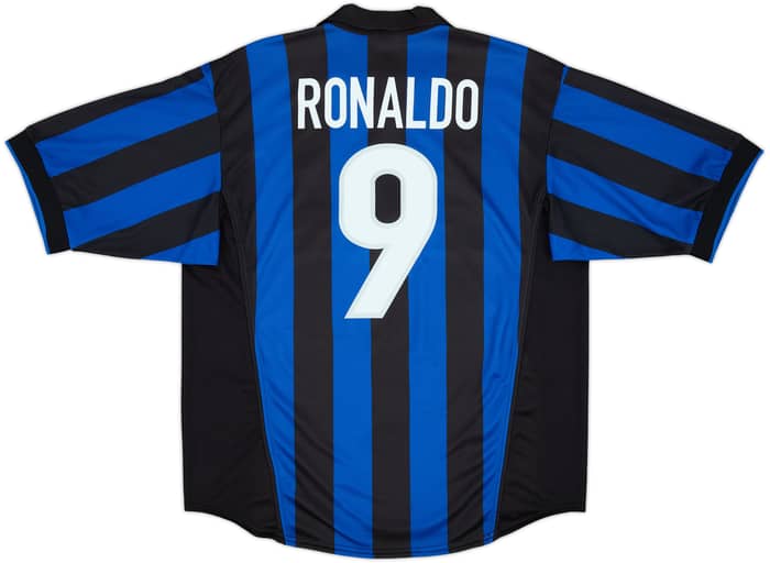 1998-99 Inter Milan Home Shirt Ronaldo #9 - 7/10 - (L)