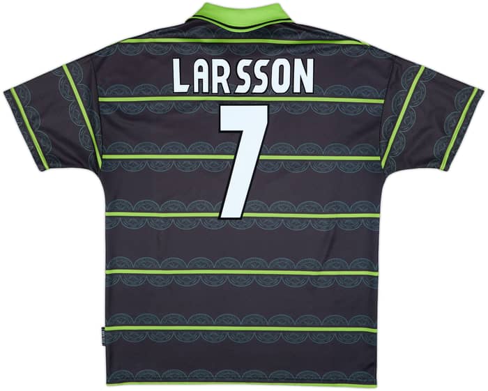 1998-99 Celtic Away Shirt Larsson #7 - 8/10 - (XL)