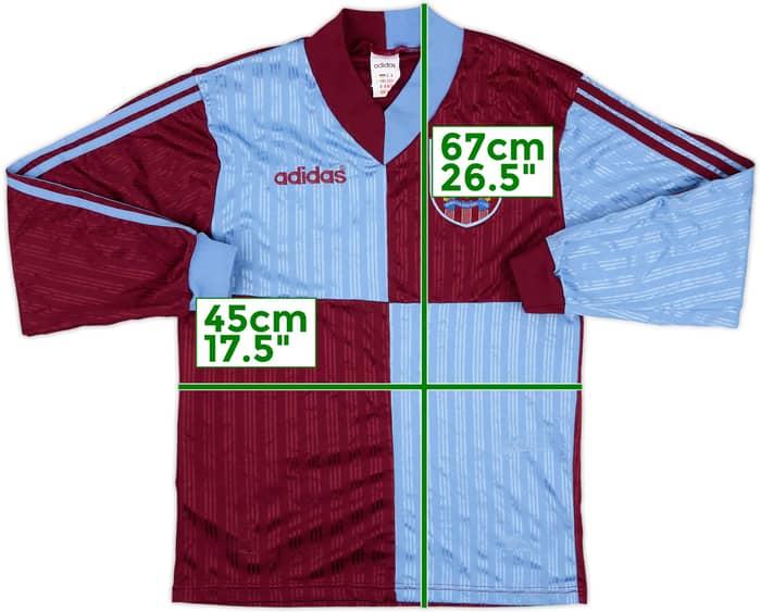 1996-98 Burnley Match Issue Home L/S Shirt #8