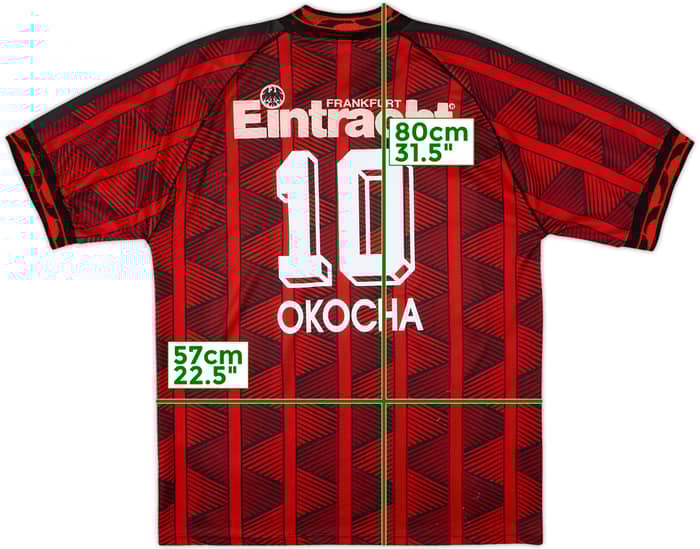 1995-96 Eintracht Frankfurt Home Shirt Okocha #10 - 6/10 - (L)
