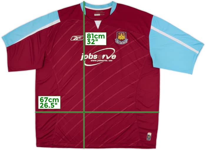 2005-07 West Ham Home Shirt - 4/10 - (XXL)