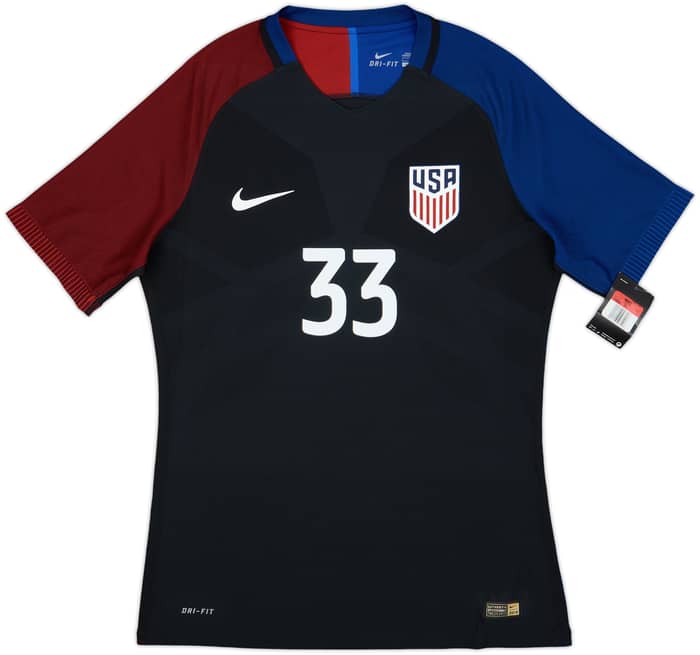 2016-17 USA Player Issue Away Shirt #33 (L)