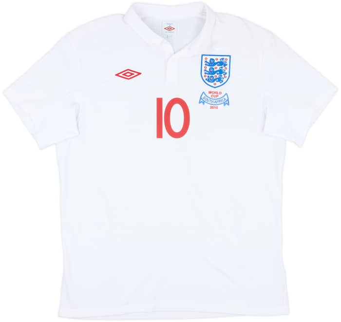 2009-10 England 'South Africa' Home Shirt Rooney #10 - 10/10 - (L)