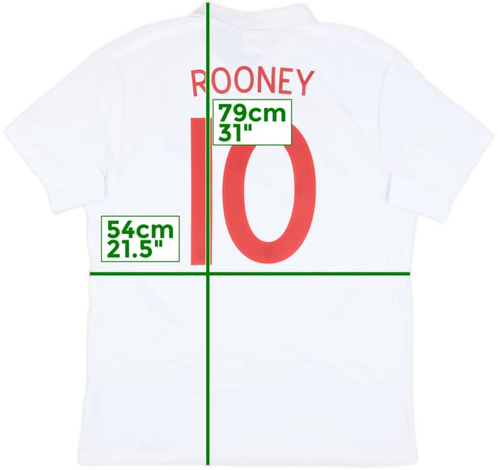 2009-10 England 'South Africa' Home Shirt Rooney #10 - 10/10 - (L)