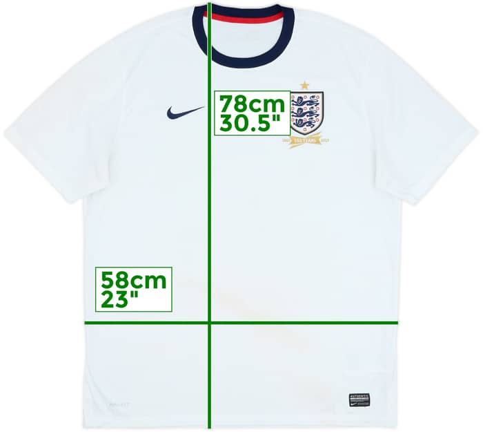 2013 England 150th Anniversary Home Shirt - 4/10 - (XL)