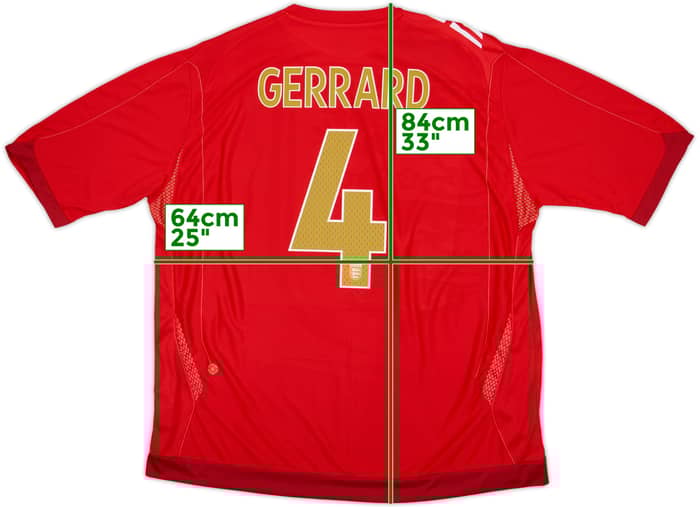 2006-08 England Away Shirt Gerrard #4 (3XL)
