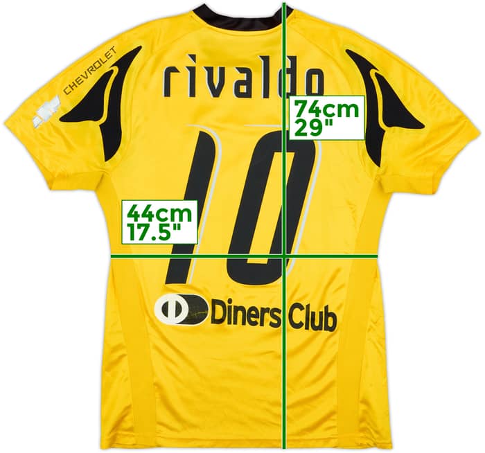 2007-08 AEK Athens Home Shirt Rivaldo #10 - 5/10 - (M)