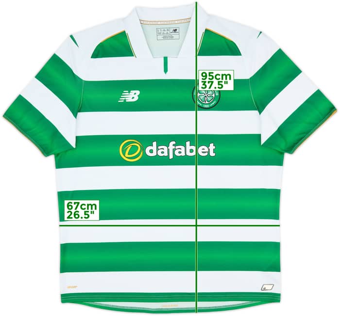 2016-17 Celtic Home Shirt - 9/10 - (XL)
