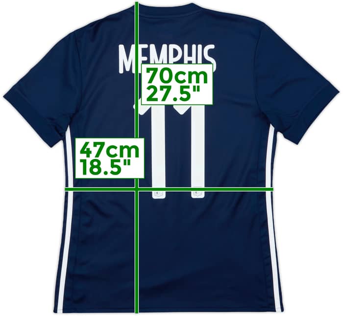 2017-18 Lyon Away Shirt Memphis #11 - 10/10 - (S)