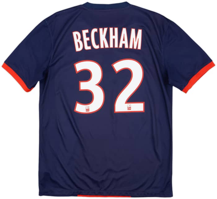 2013-14 Paris Saint-Germain Home Shirt Beckham #32 - 8/10 - (M)
