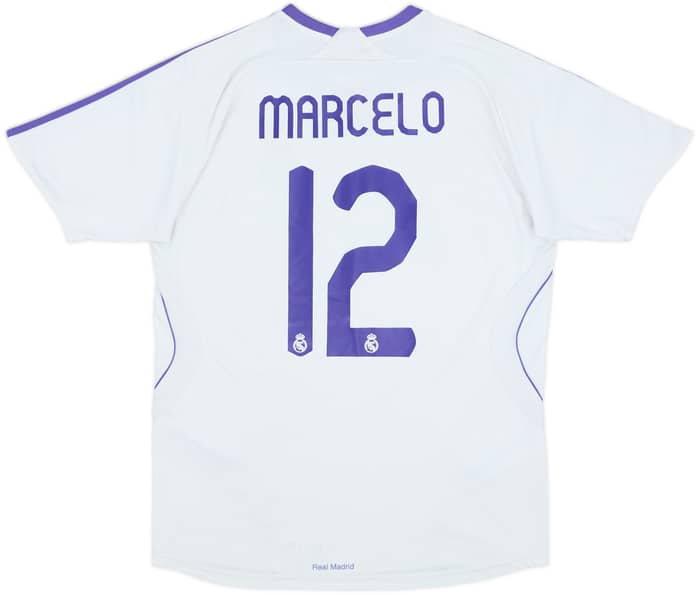 2007-08 Real Madrid Home Shirt Marcelo #12 - 8/10 - (XL.Boys)