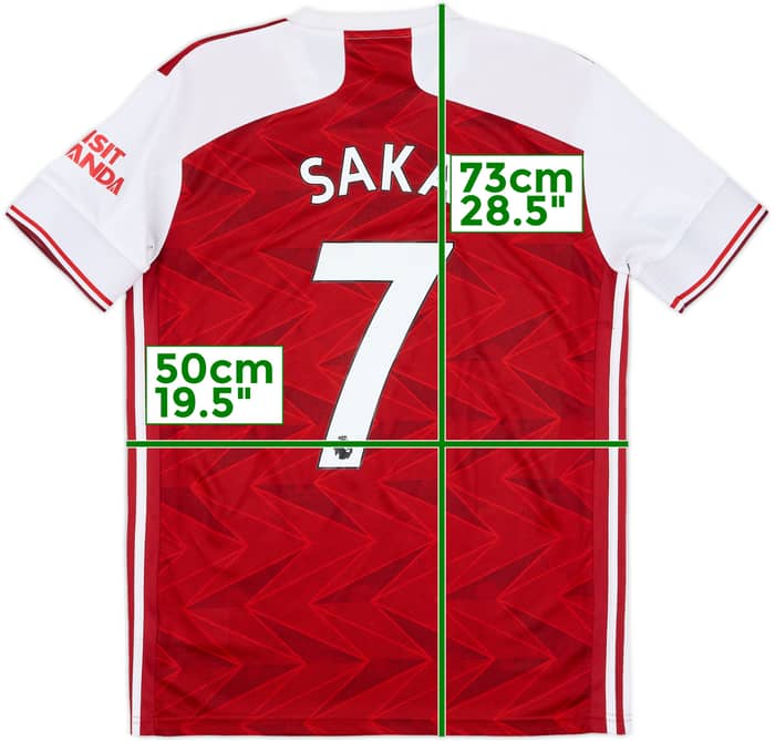 2020-21 Arsenal Home Shirt Saka #7 - 6/10 - (M)