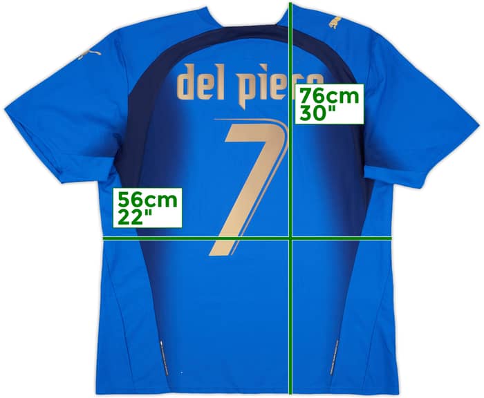 2006 Italy Home Shirt Del Piero #7 - 6/10 - (L)
