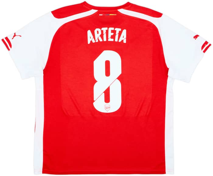 2014-15 Arsenal Home Shirt Arteta #8 - 8/10 - (XL)