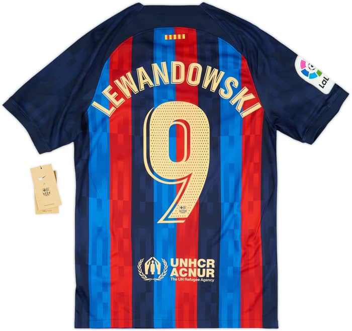 2022-23 Barcelona Home Shirt Lewandowski #9 (S)