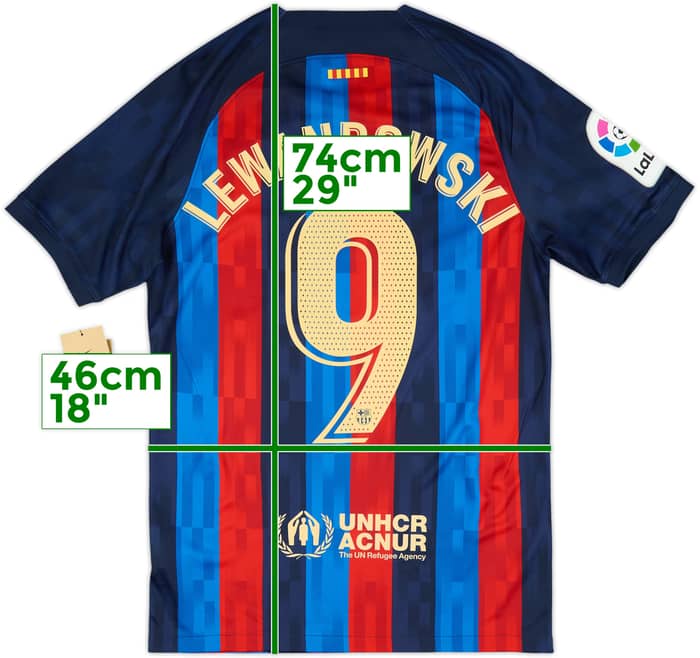 2022-23 Barcelona Home Shirt Lewandowski #9 (S)