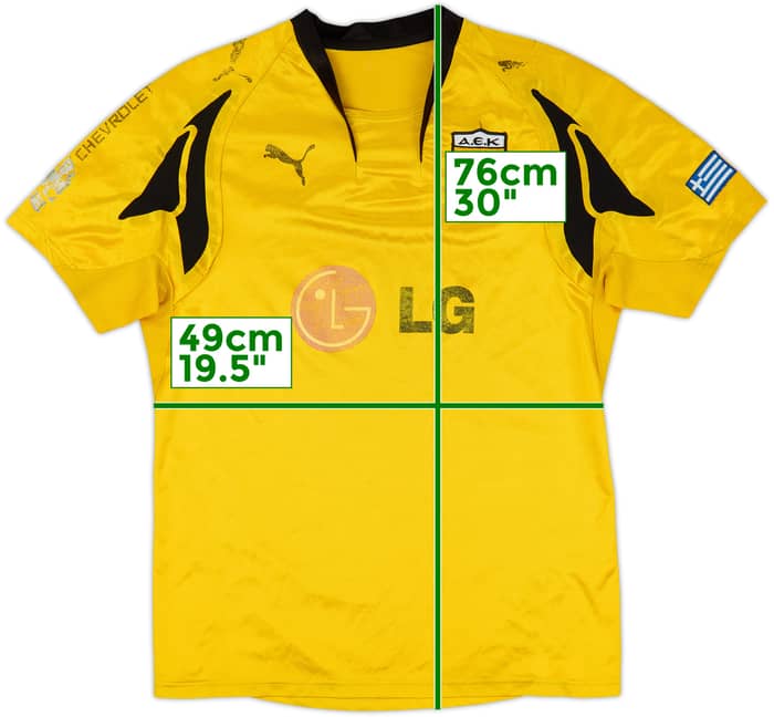 2007-08 AEK Athens Home Shirt - 4/10 - (M)