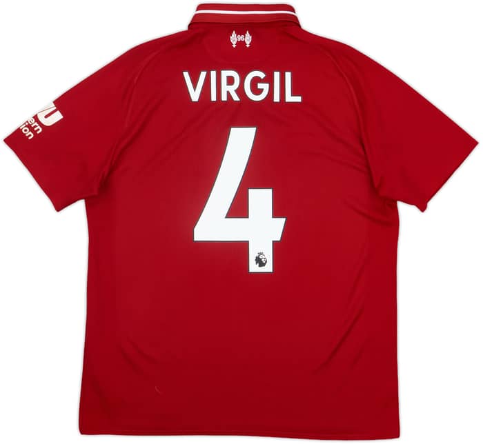 2018-19 Liverpool Home Shirt Virgil #4 - 5/10 - (S)