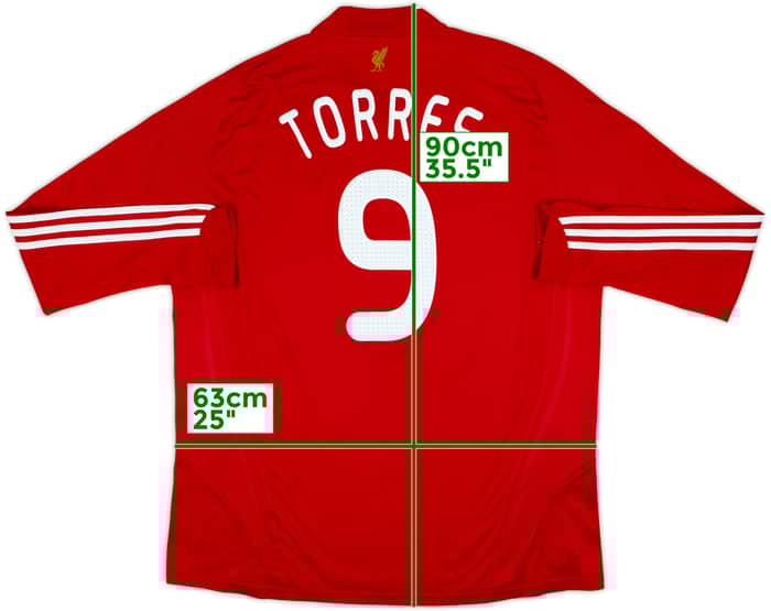 2008-10 Liverpool Home L/S Shirt Torres #9 - 8/10 - (XXL)
