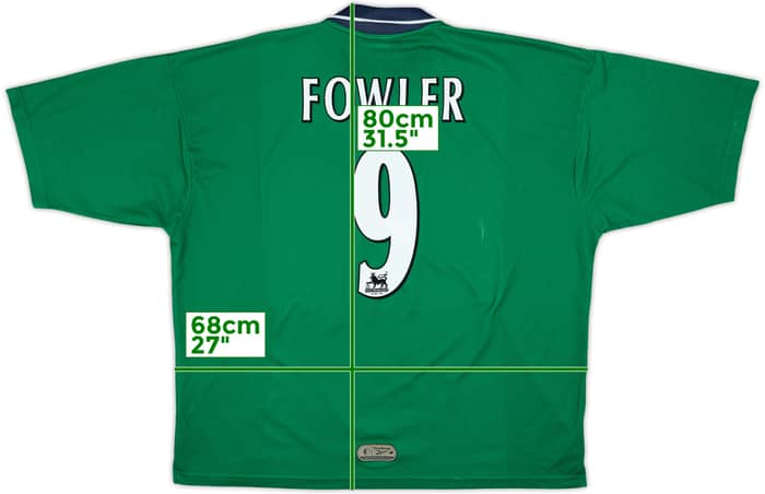 1999-00 Liverpool Away Shirt Fowler #9 - 6/10 - (XXL)
