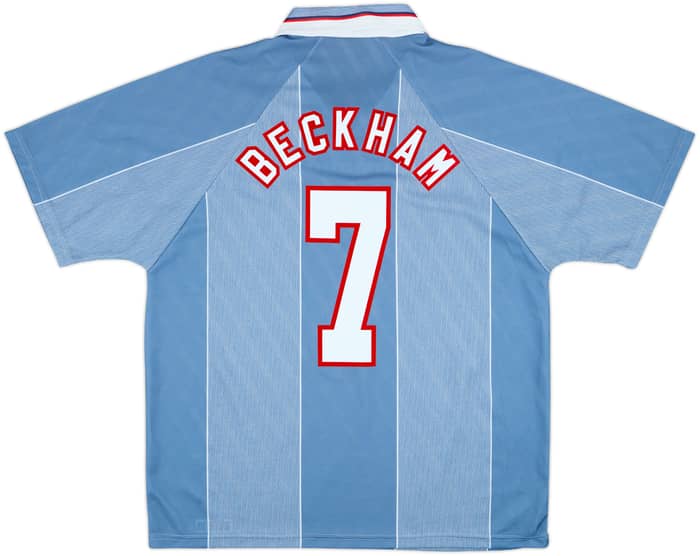 1996-97 England Away Shirt Beckham #7 - 8/10 - (XL)