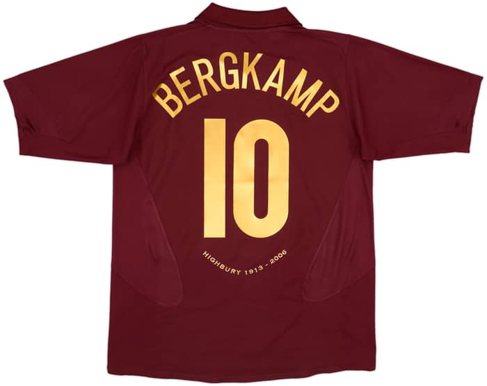 2005-06 Arsenal Home Shirt Bergkamp #10 - 8/10 - (L)