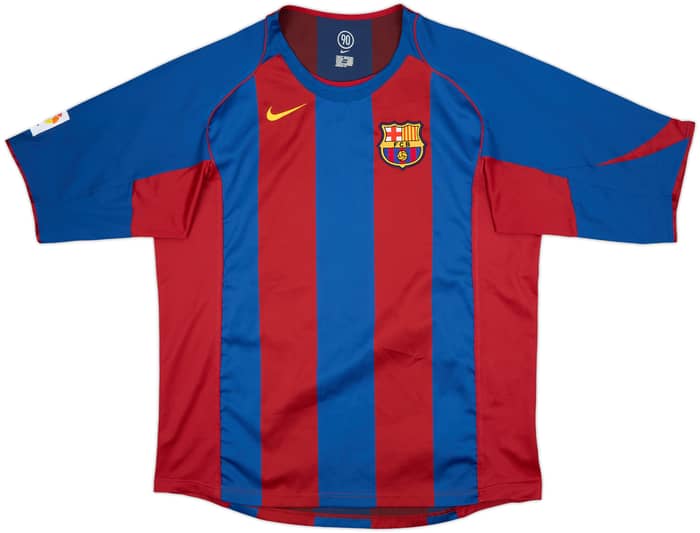 2004-05 Barcelona Home Shirt Larsson #17 - 7/10 - (XL)