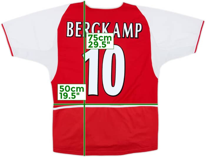 2002-04 Arsenal Home Shirt Bergkamp #10 - 6/10 - (M)