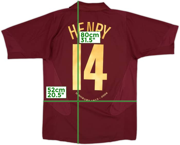 2005-06 Arsenal Home Shirt Henry #14 - 10/10 - (M)